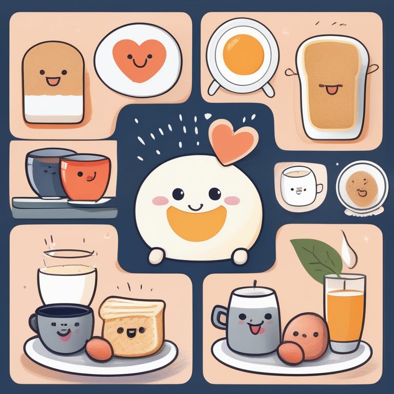 幸福的拟人早餐一族