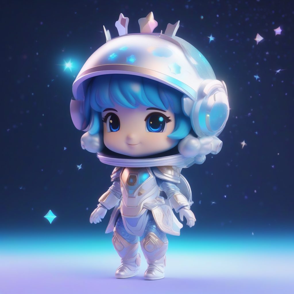 星系宇宙潮流公主：全息材质与光线追踪8K渲染