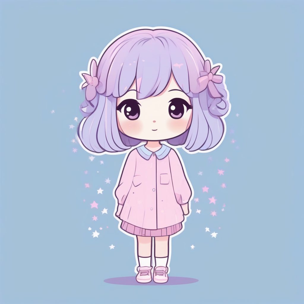 星形发夹:强调头发装饰的轻柔插画 19 星形发夹:强调头发装饰的轻柔插画