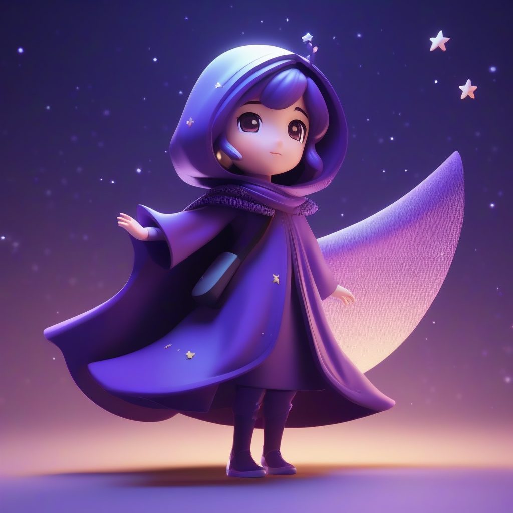 星夜逃亡：捕捉萤火虫的Q版公主奥坦渲染