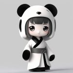 xiong mao zhu ti q ban han fu hei bai song zhi nyu hai bao mao rong wan ju mang he xuan ran