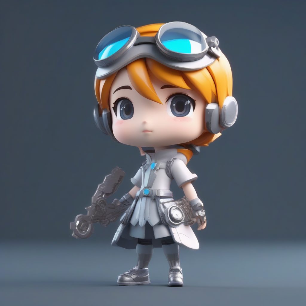 修补匠公主：戴着护目镜和扳手的Q版盲盒手办