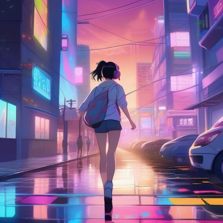 炫彩城市POP少女场景