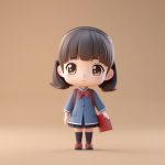 xue sheng zhi fu qi pao q ban bei shu bao de wu gu shao nyu 3d tu