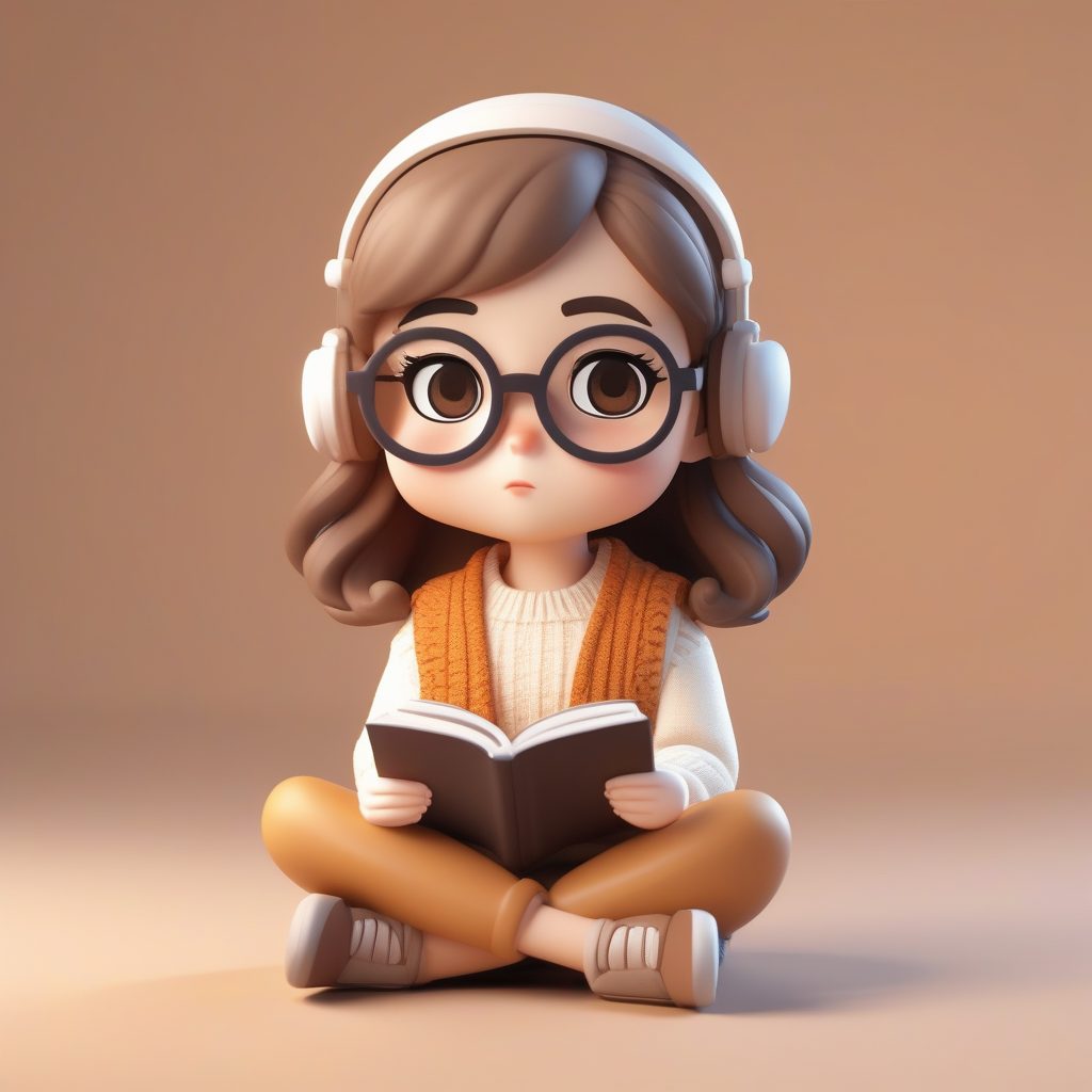 一个戴眼镜书呆子Q版手办