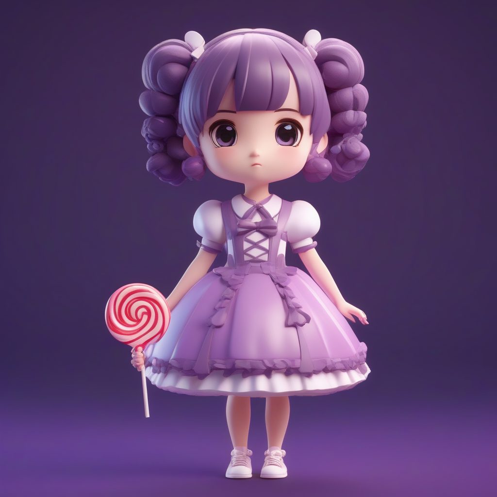 一个哥特萝莉风巨型棒棒糖Q版