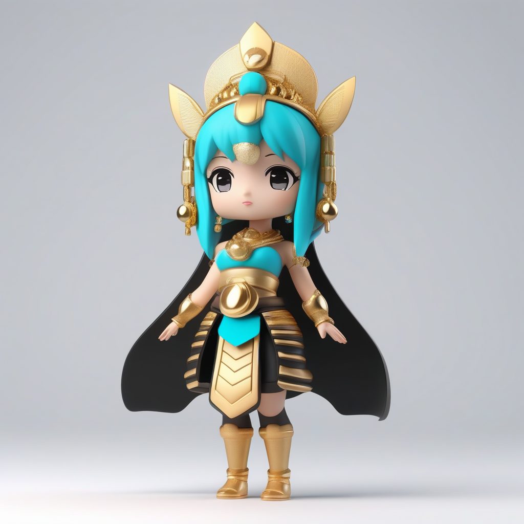 一个极简埃及法老主题Q版女孩3D模型