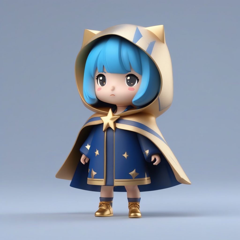 一个极简星空主题Q版女孩盲盒手办