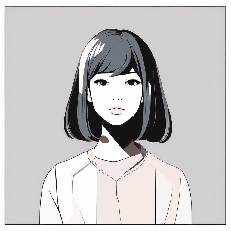 以黑色纯色为背景的极简女孩肖像