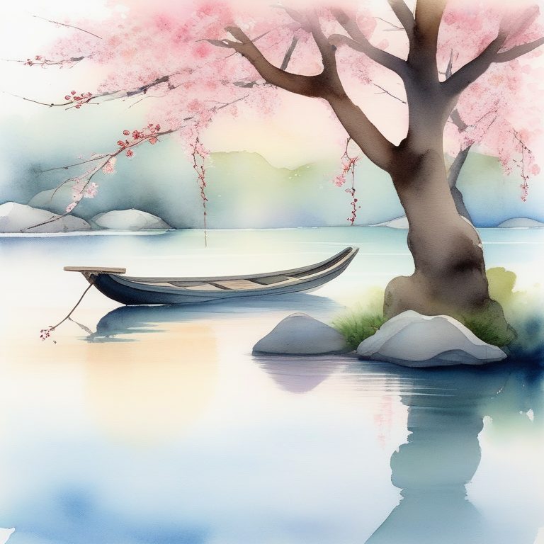 意境日风禅意水彩花园