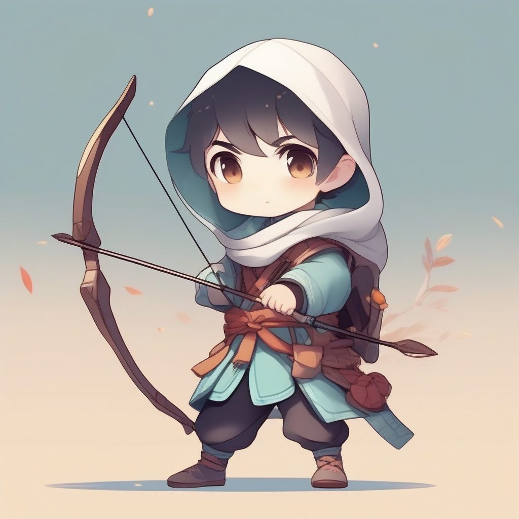 异域弓箭手Q版:胡服造型动态全身头像 1 异域弓箭手Q版:胡服造型动态全身头像