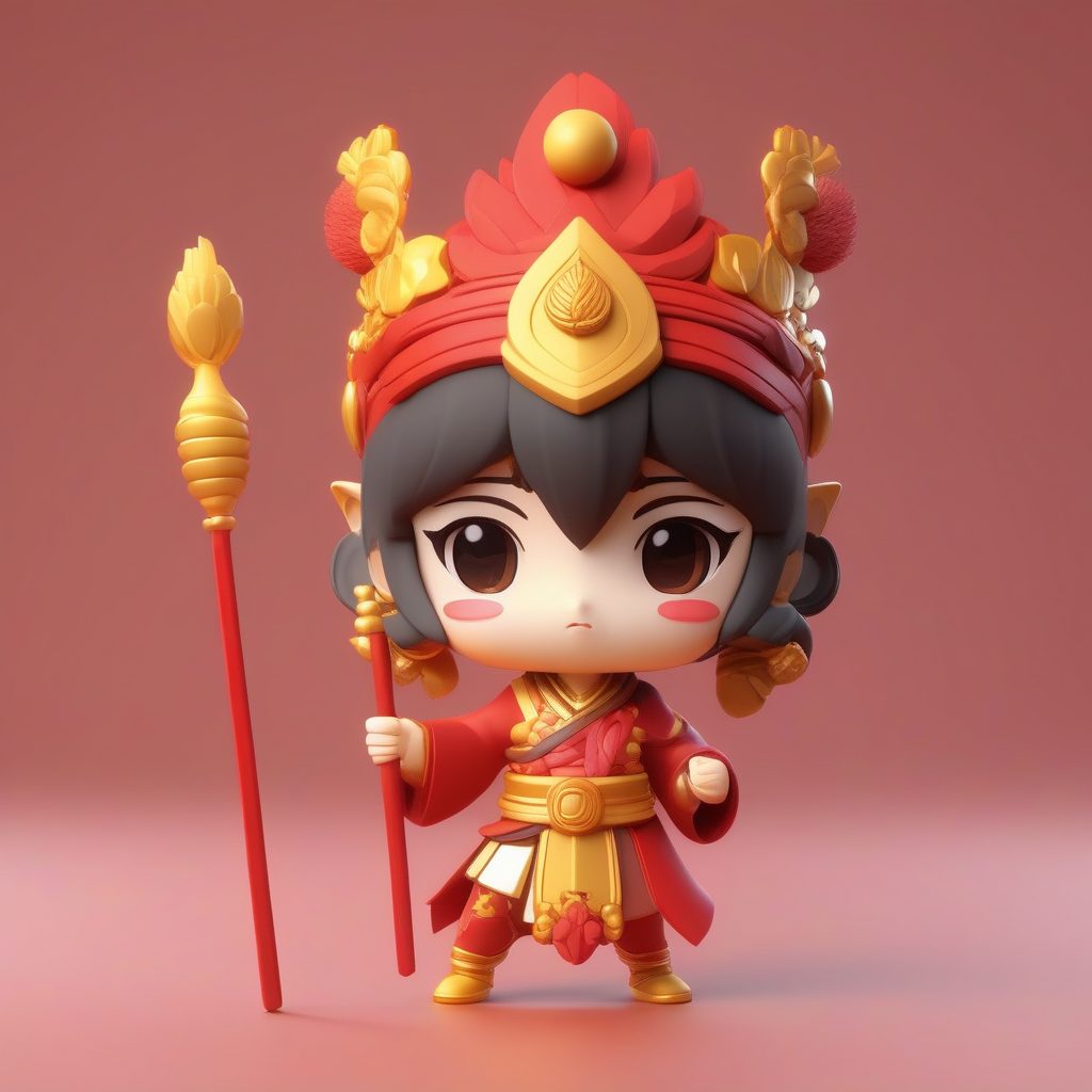 一只极简神话孙悟空Q版女孩盲盒玩偶