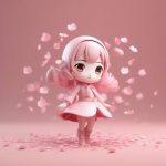 ying hua jing ling q ban you ya xuan zhuan zi tai de fen se 3d mang he quan shen zhao