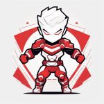 英雄气概!极简Q版动漫男孩的红色决心姿态插画 7 ying xiong qi gai ji jian q ban dong man nan hai de hong se jue xin zi tai cha hua