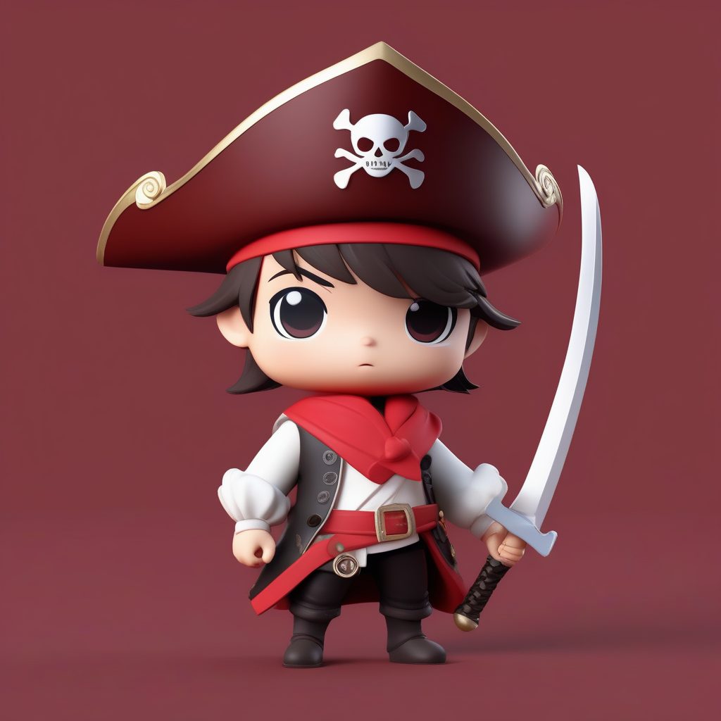 勇敢航海3D盲盒:Q版海盗船长男孩AI绘画提示词 43 勇敢航海3D盲盒:Q版海盗船长男孩AI绘画提示词