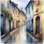 yu hou ou zhou lao jie hui lan diao da qi tou shi shui cai jian zhu ti shi ci