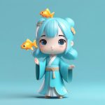 yu le zhu ti q ban han fu shou ban ti zhe jin yu dai zi huo po ke ai de 3d mo xing