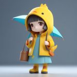 雨天心情:小黄鸭雨衣Q版女孩 8K粘土手办全身图 7 yu tian xin qing xiao huang ya yu yi q ban nyu hai 8k nian tu shou ban quan shen tu