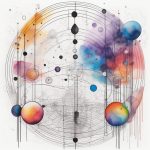 yu zhou shen sheng ji he xing ti gui dao yu cai hong mo shui de chou xiang tu