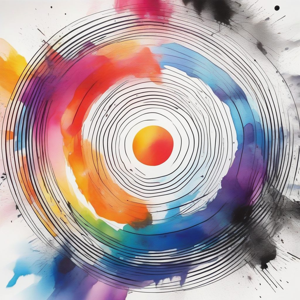 宇宙漩涡的几何解构：彩虹能量爆发