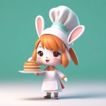 yuan qi chu shi tu er niang shou peng hu luo bo dan gao q ban c4d xuan ran zhan zi