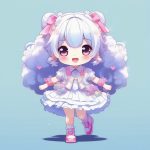 原宿街头风Q版甜心:Decora Kei多层次穿搭,全身特写纯白背景提示词 7 yuan su jie tou feng q ban tian xin decorakei duo ceng ci chuan da quan shen te xie chun bai bei