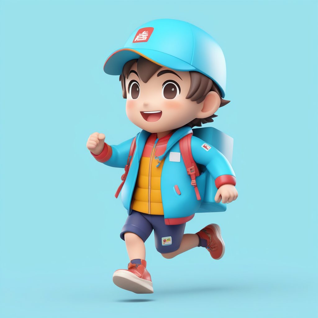运动Q版快递员男孩3D模型:手拿包裹的活力造型 1 运动Q版快递员男孩3D模型:手拿包裹的活力造型