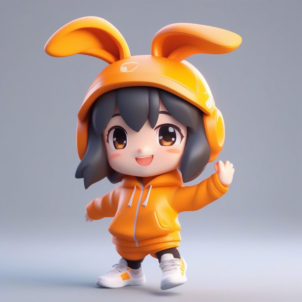 运动系兔耳娘:高饱和度跳跃姿态3D盲盒角色图 3 运动系兔耳娘:高饱和度跳跃姿态3D盲盒角色图