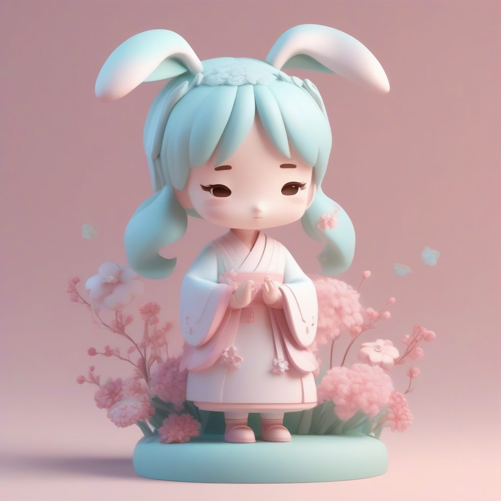 云端汉服少女盲盒手办:C4D高抛光Q版人偶全身渲染 25 云端汉服少女盲盒手办:C4D高抛光Q版人偶全身渲染