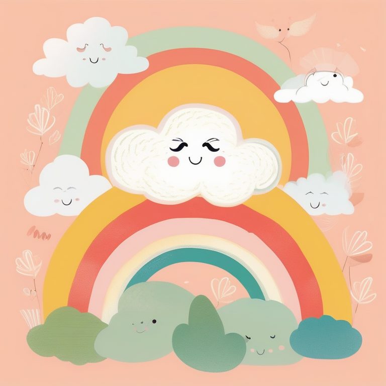 治愈风极简彩虹景观