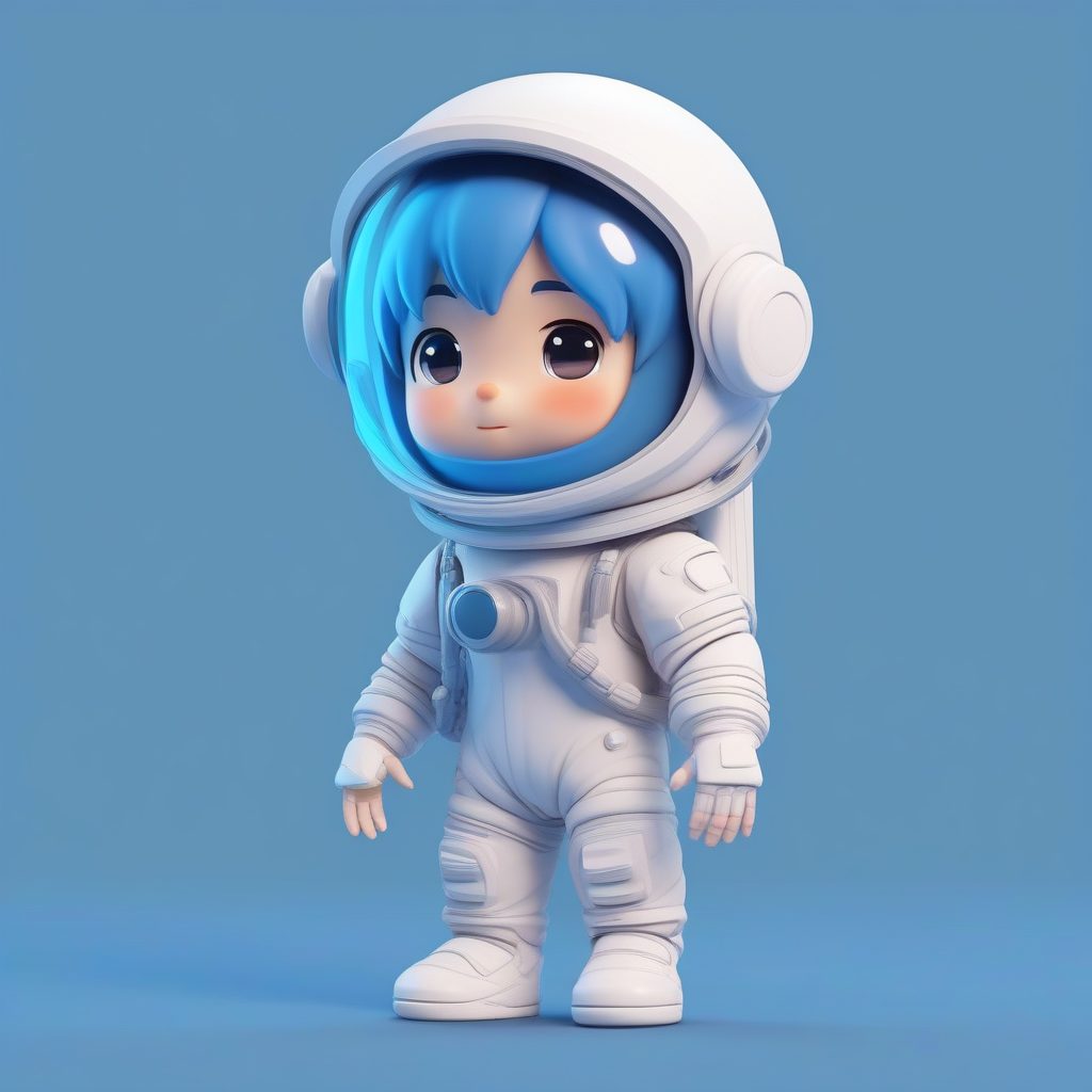 治愈系3D粘土:Q版宇航员失重漂浮全身渲染提示词 1 治愈系3D粘土:Q版宇航员失重漂浮全身渲染提示词