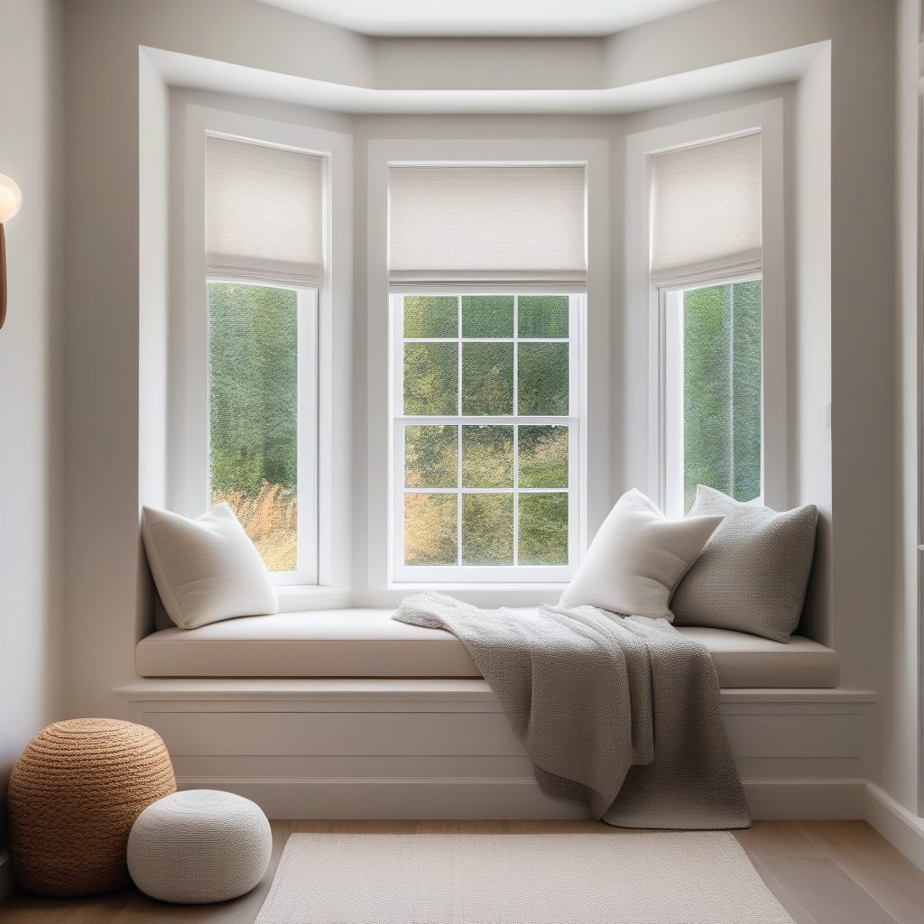 治愈系极简阅读角：窗边软垫与针织物营造的居家宁静时光