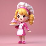 zhi yu xi mang he shou ban fen se hong bei shi q ban nyu hai 3d jian mo tu