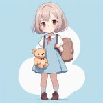 治愈系陪伴:拥抱泰迪熊的安静Q版女孩 4 zhi yu xi pei ban yong bao tai di xiong de an jing q ban nyu hai 092126