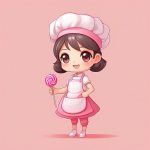 治愈系Q版甜点师:马卡龙色系全身图,纯粉色背景提示词 3 zhi yu xi q ban tian dian shi ma ka long se xi quan shen tu chun fen se bei jing ti shi ci