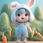 zhi yu xi tu er niang bao zhe hu luo bo de 3d mang he shou ban rou he jing shen xuan ran