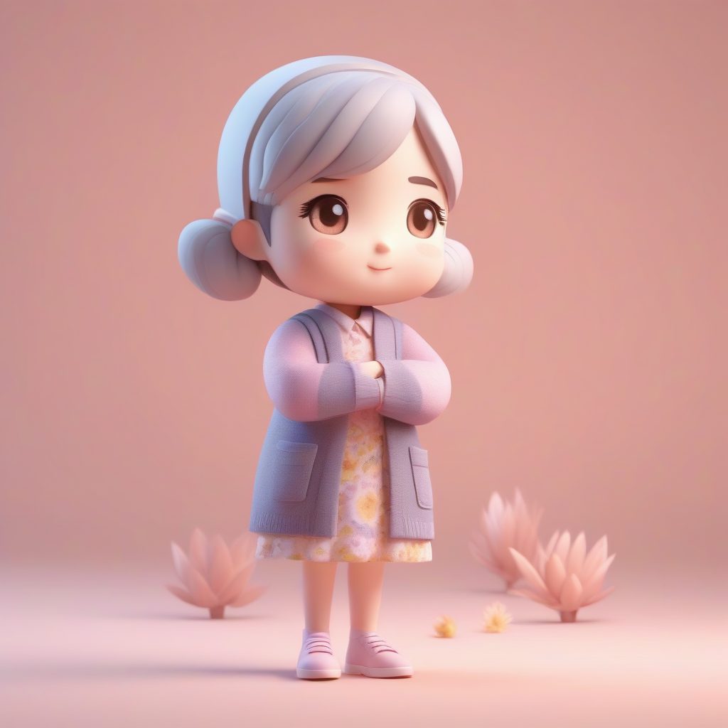 治愈系幼教：粘土质感Q版手办，拥抱故事书的温柔瞬间3D渲染