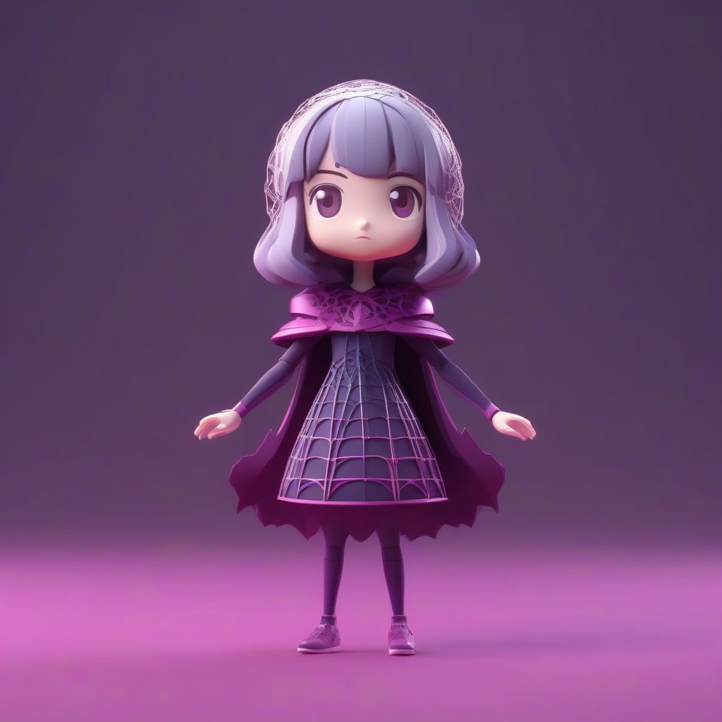 蜘蛛网编织者：裙子被网住的Q版焦躁公主