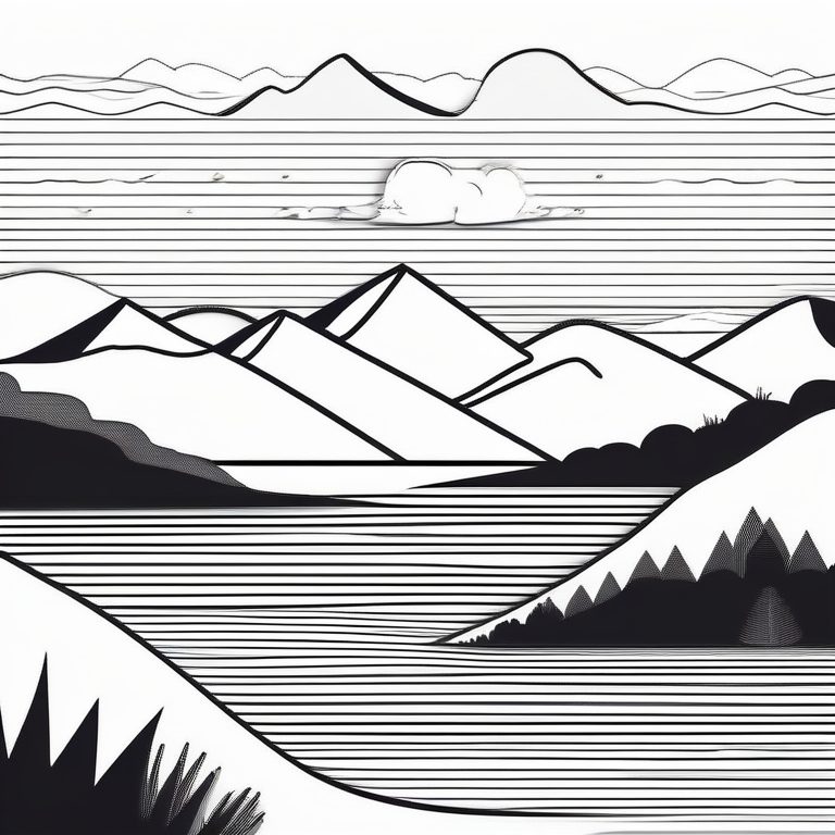 自然极简抽象山川设计