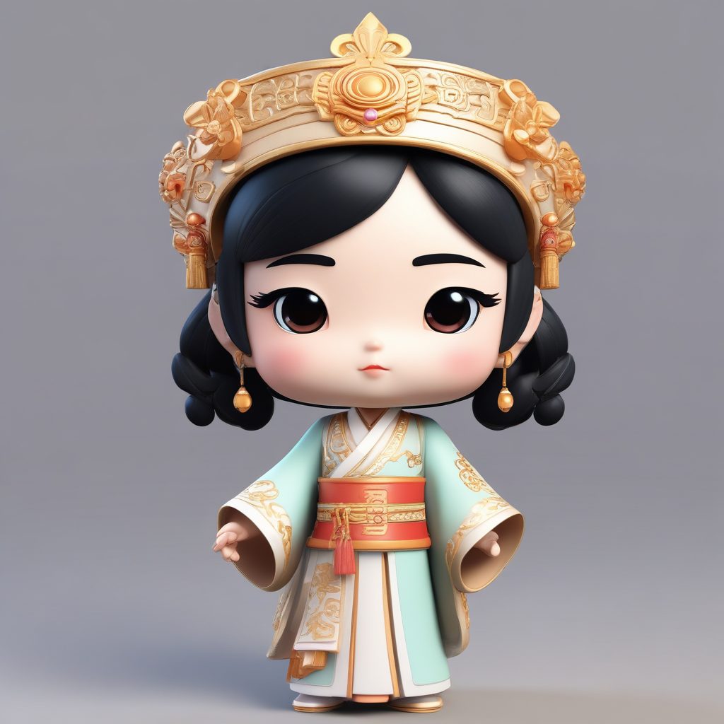 绝美Q版古风头像分享！Chibi盲盒风格全身3D渲染，C4D/Octane材质渲染细节满分！