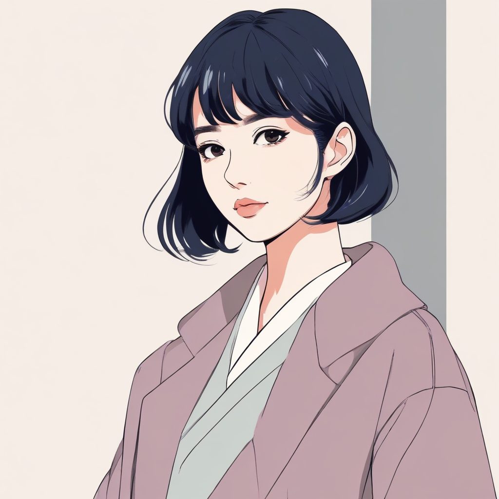 日系少女头像生成神器！极简线条插画，动漫风头像制作提示词