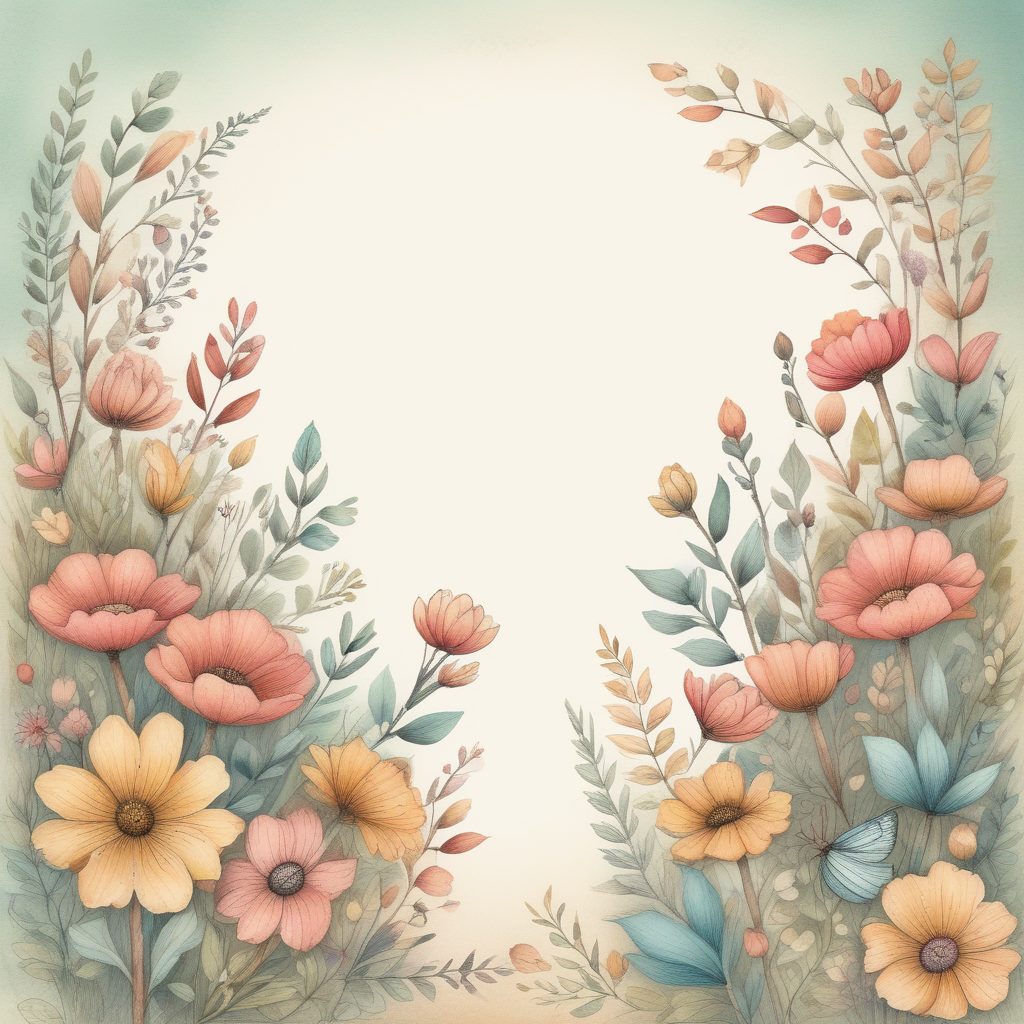 治愈系手绘水彩花卉 | 暖心 Pastel 色调纸感画风