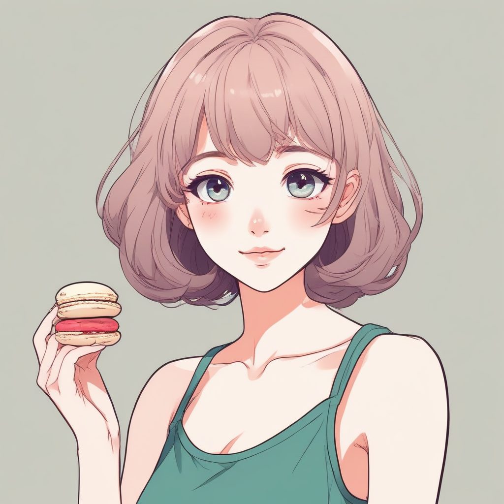 极简少女动漫头像，纯色背景！🔥