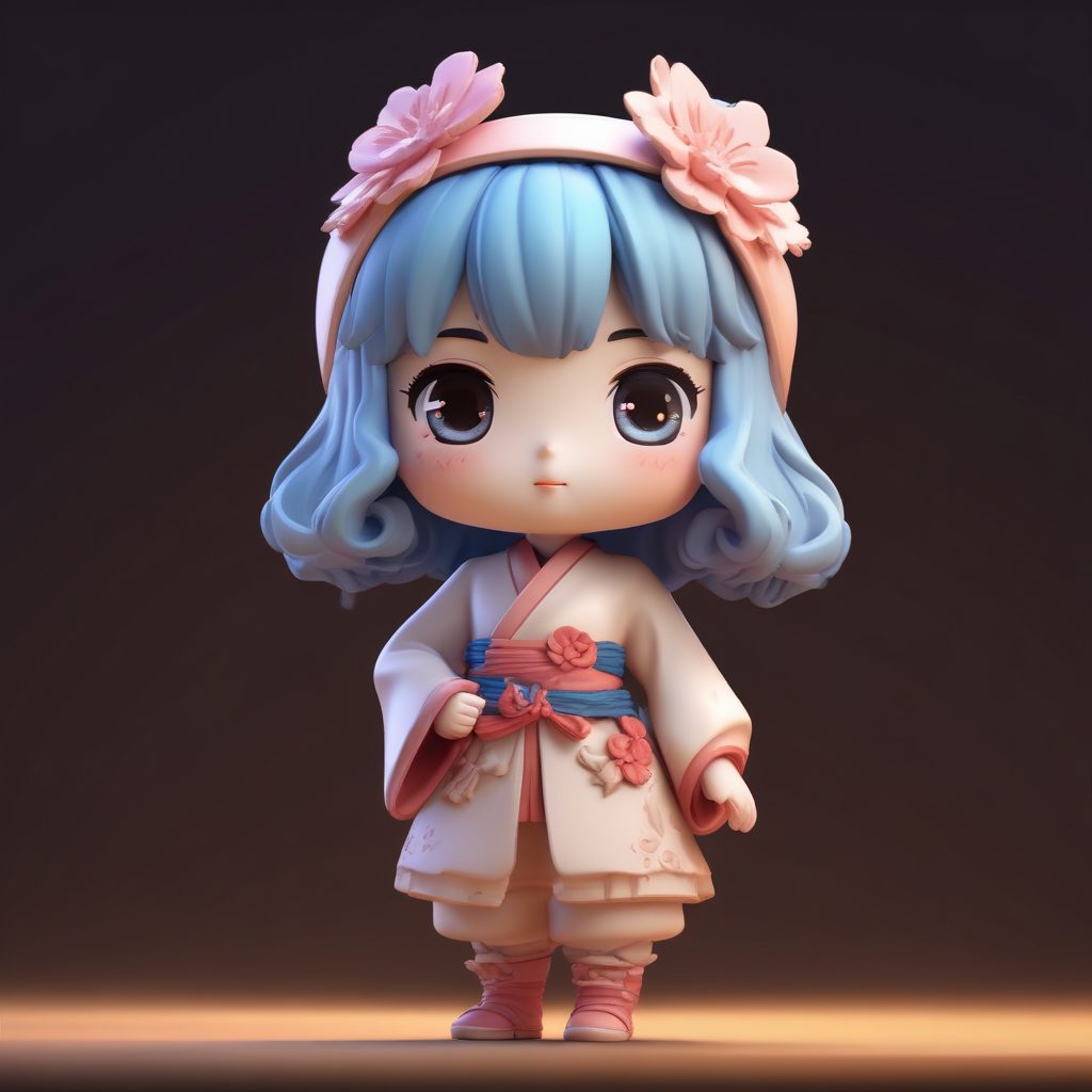 古风Q版头像生成 | 粘土风盲盒设计 全身3D渲染 AI绘画提示词