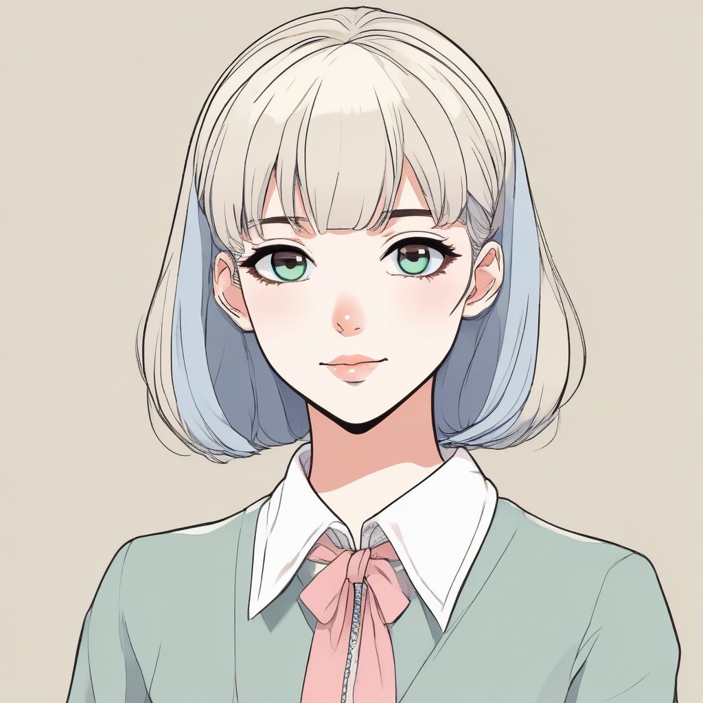 极简动漫少女头像 | 单人极简风格 | 二次元头像神器🔥