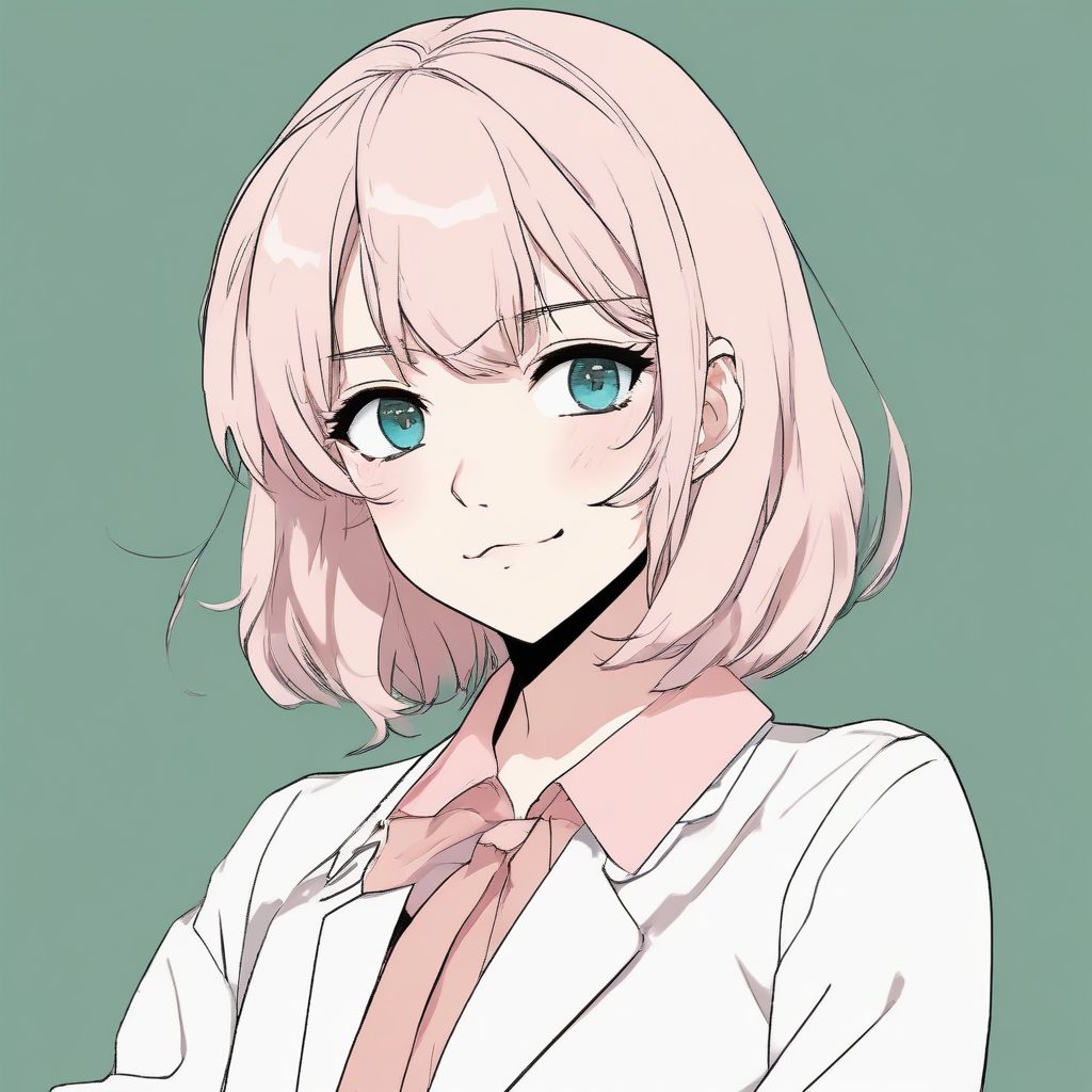 极简动漫少女头像 | Anime极简风格 单主体人像 | 完美适配社交媒体背景