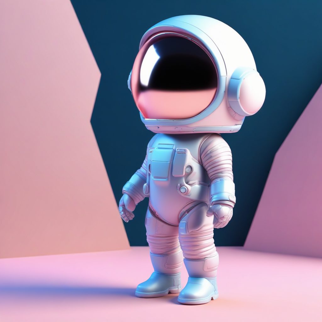 3D盲盒手办风：C4D高精度Q版宇航员AI绘画全身提示词