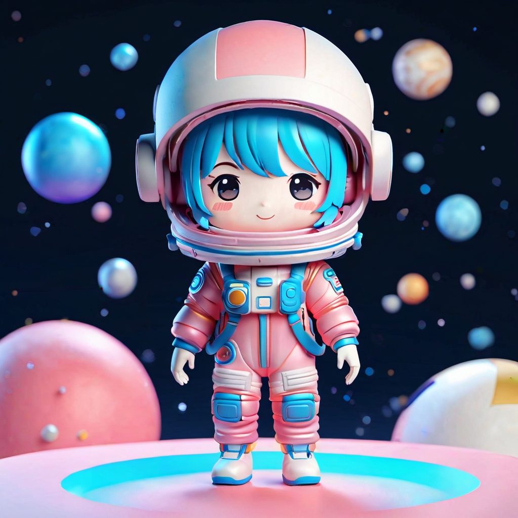 3D盲盒手办风：水彩粘土Q版角色全身站姿渲染技巧 | C4D高精度提示词