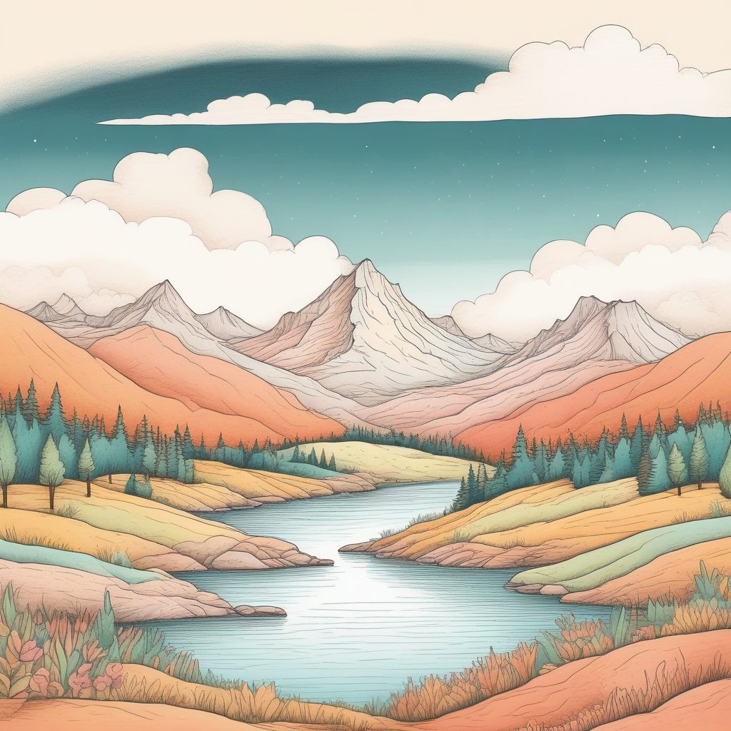 绝美极简风景手绘插画！Hand drawn风格配色超治愈～