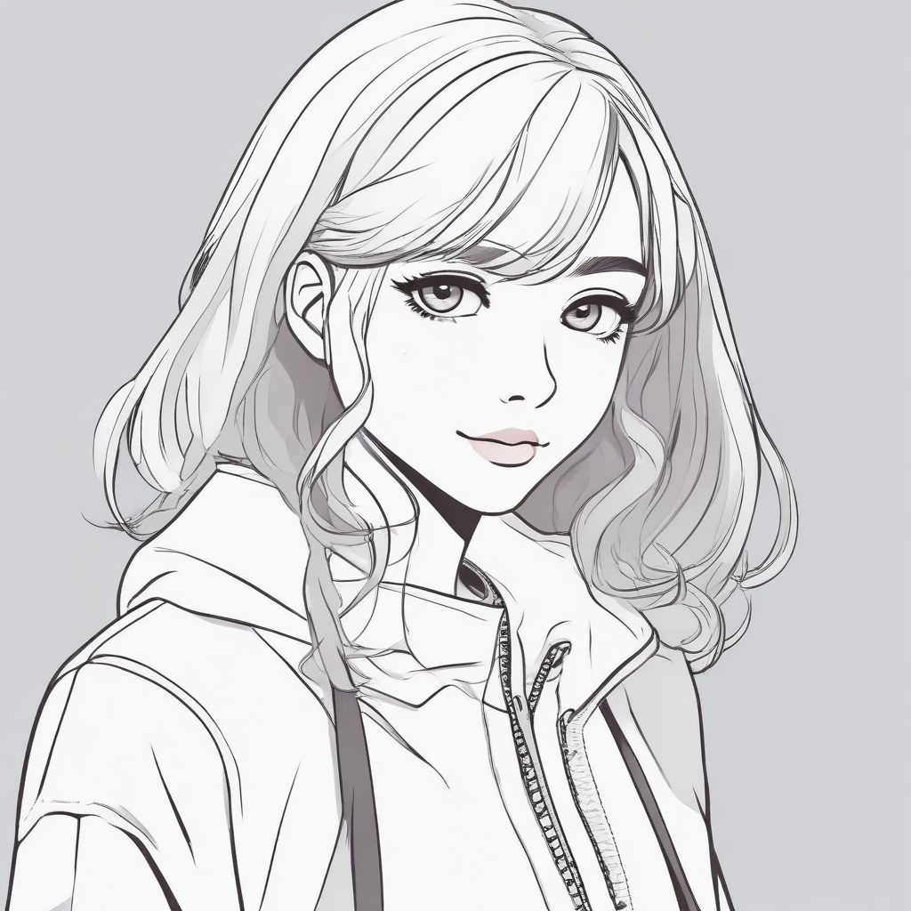 极简线条插画日系动漫少女头像生成！清新出图必备🔥